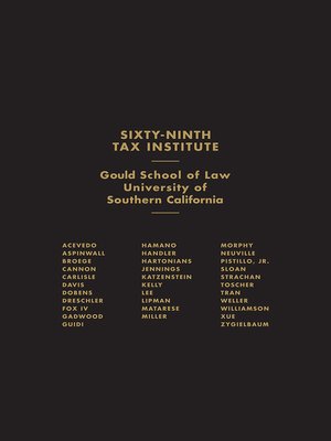 cover image of Sixty-Ninth Tax Institute